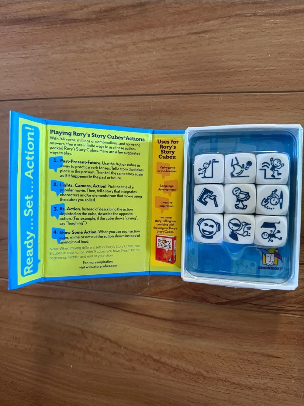 Story Cubes Kids Game - Blue Actions & Green Voyages
